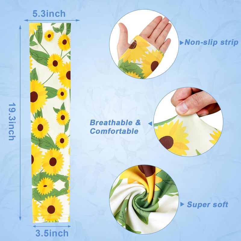 Mukum 4 Pairs Gardening Sleeves Anti-Slip Arm Protection with Thumb Hole Sun Sleeve Cooling Arm Sleeves for Women Men Outdoor - Image 4
